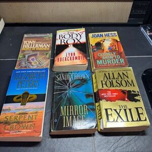 Vintage Mystery Thriller Paperback Book Lot 6 S. Brown T. Hillerman E. Peters